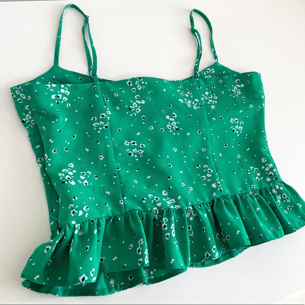 TOPSHOP Green Floral Cami - Picture 5 of 11